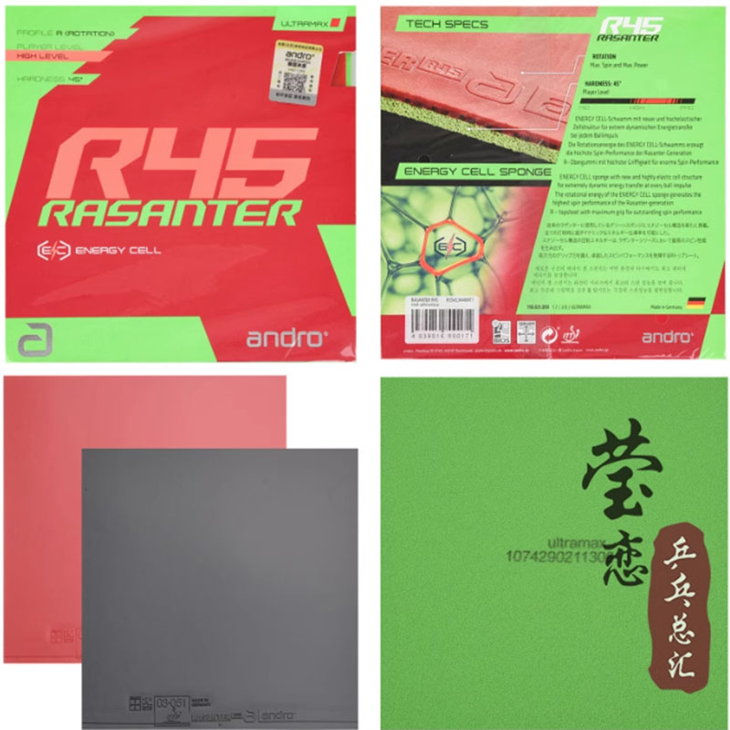 Table Tennis Rubber - Andro Rasanter R45 47 50 C45