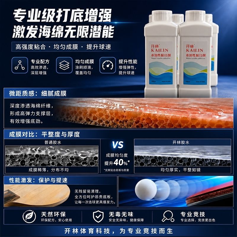 KAILIN 500ml Lem Tenis Meja An - Table Tennis Rubber ulasan dan harga