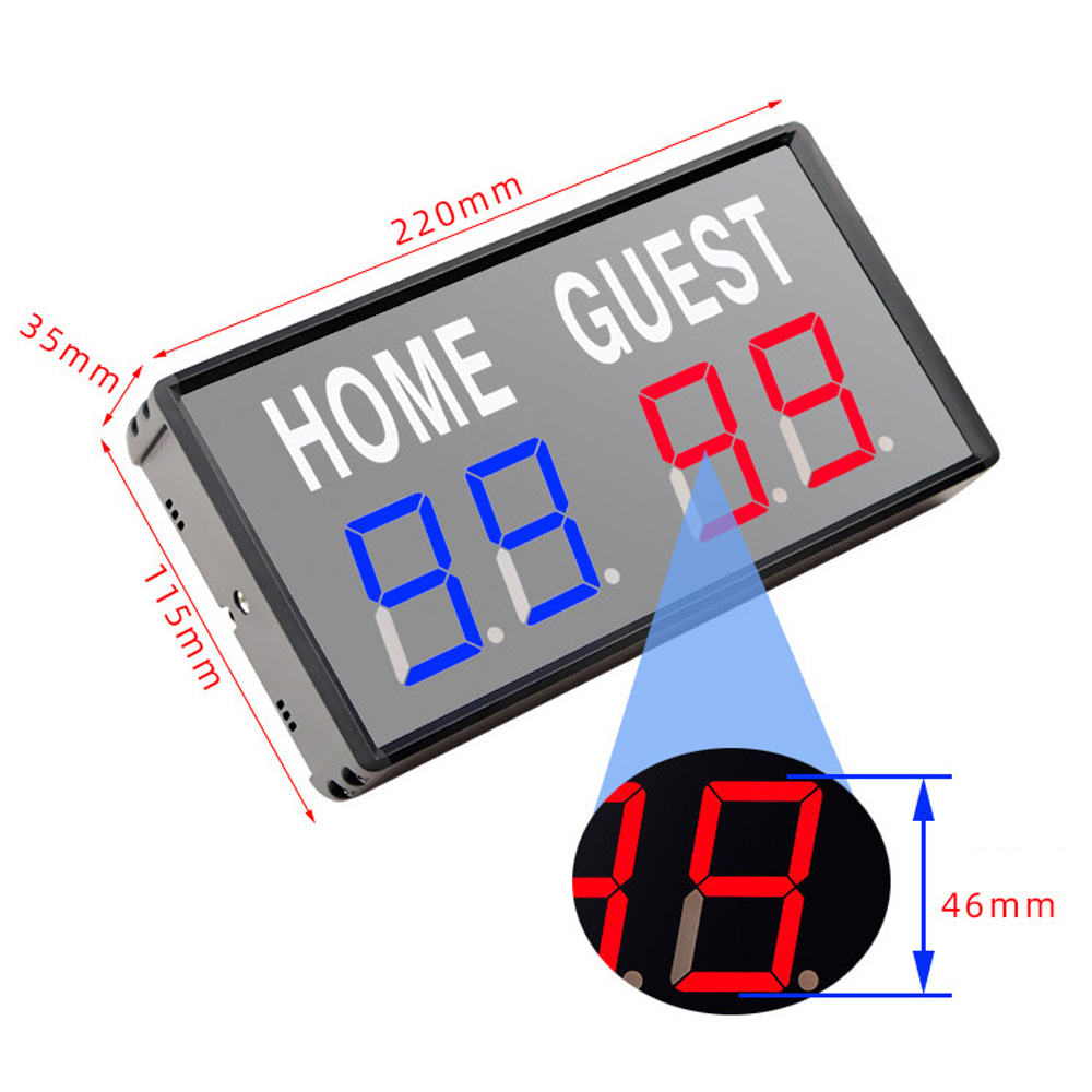 Papan Skor Elektronik LED 4 Di - Table Tennis Score ulasan dan harga