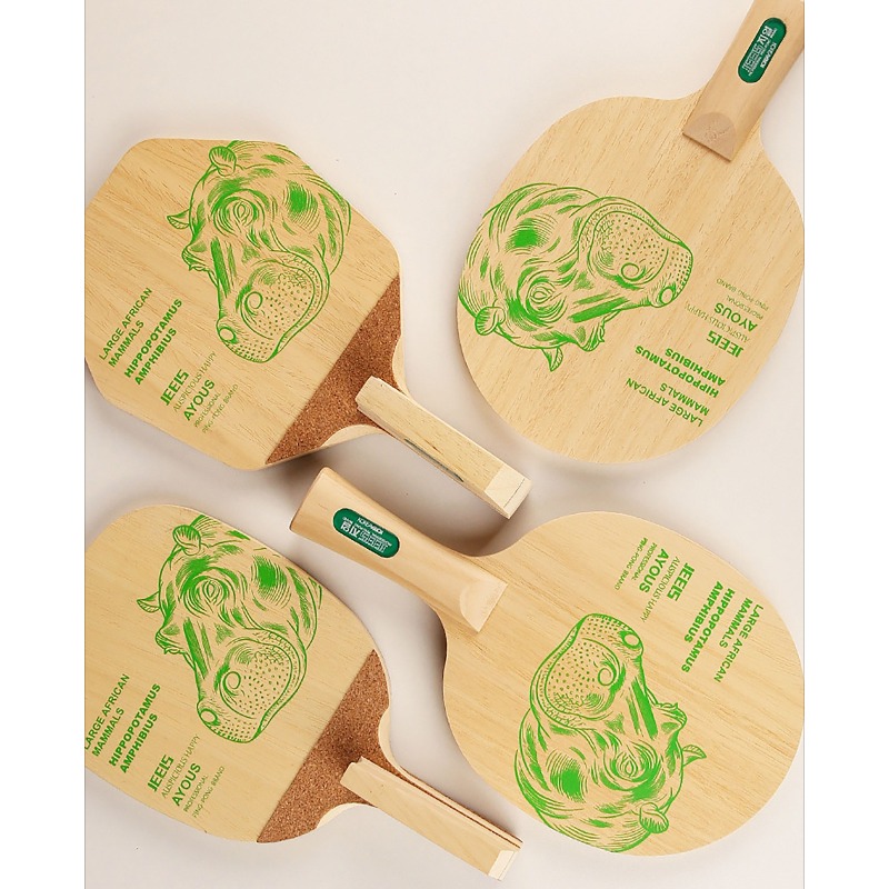 JEELS Green Hippo 1 Ply Ayous  - Table Tennis Paddles ulasan dan harga