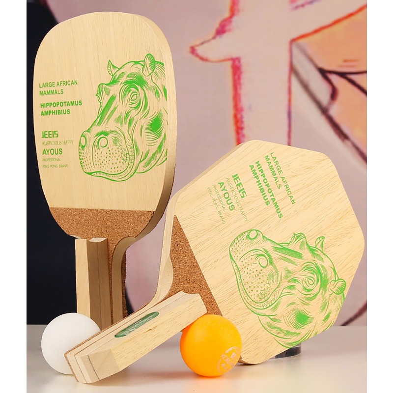 JEELS Green Hippo 1 Ply Ayous  - Table Tennis Paddles ulasan dan harga