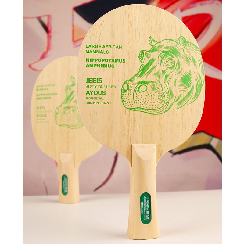 JEELS Green Hippo 1 Ply Ayous  - Table Tennis Paddles ulasan dan harga