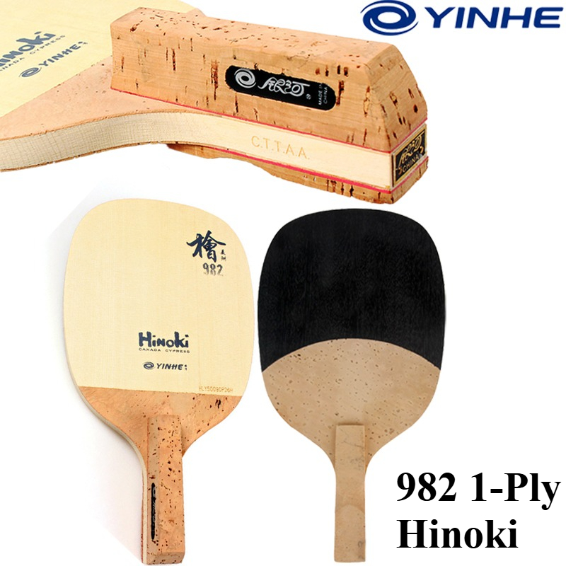 YINHE 982 1-Ply Solid Hinoki T - Table Tennis Paddles ulasan dan harga