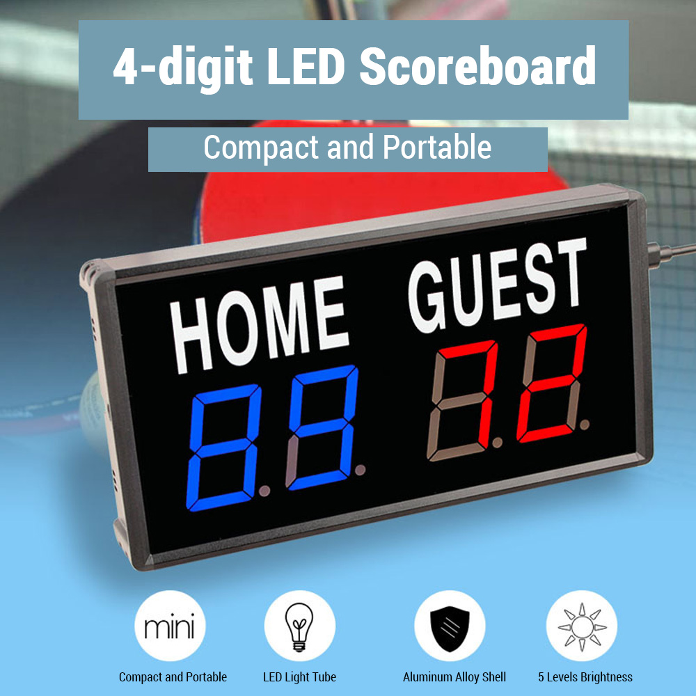 Papan Skor LED 4 Digit Portabe - Table Tennis Score ulasan dan harga