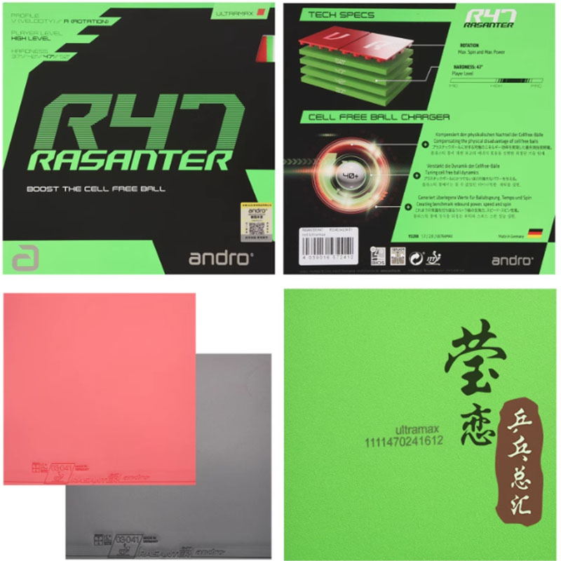 Andro Rasanter R45 47 50 C45 4 - Table Tennis Rubber ulasan dan harga